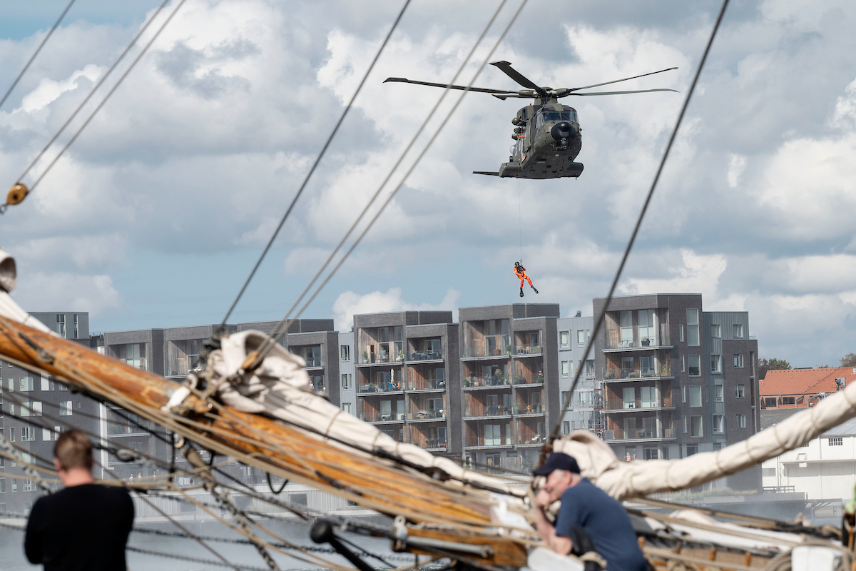 Demonstration af redningsaktion på Limfjorden