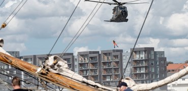 Demonstration af redningsaktion på Limfjorden